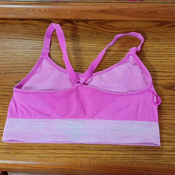 Member's Mark Ladies Size Medium Seamless Adjustable Sports Bra Pink - Picture 4 of 5